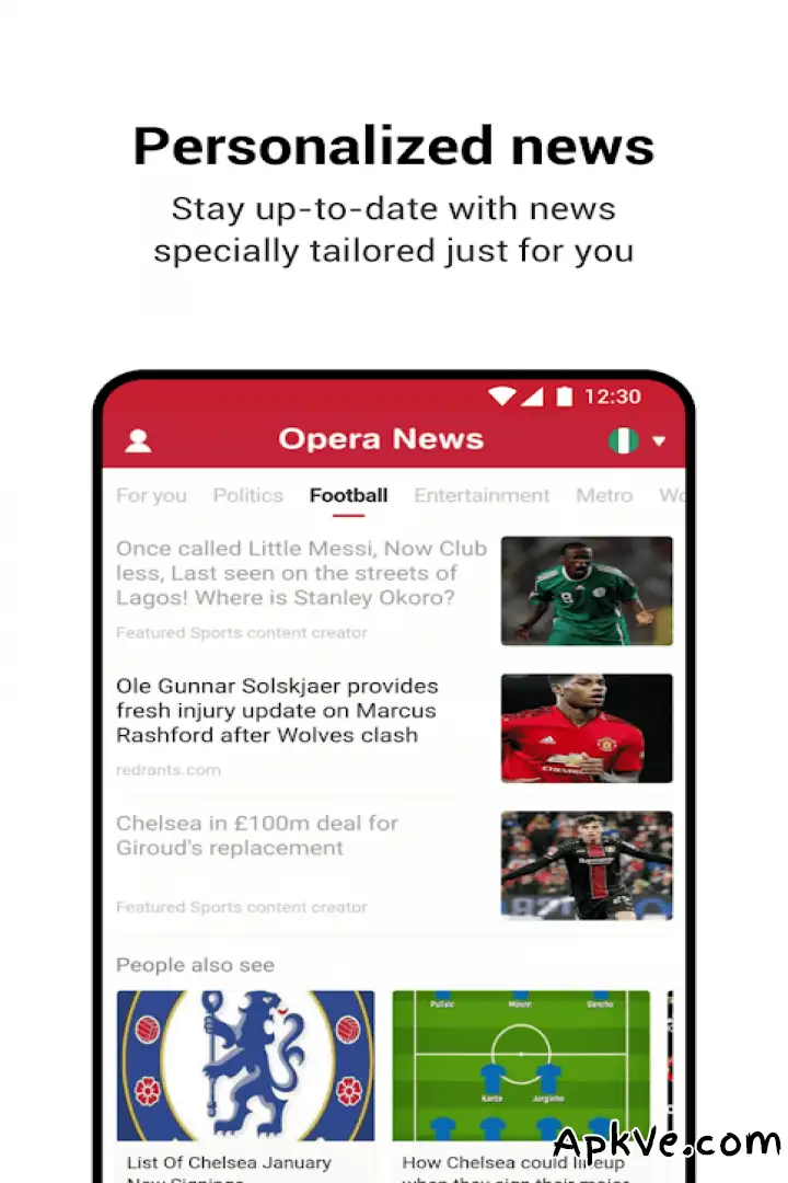 تحميل Opera News Lite apk