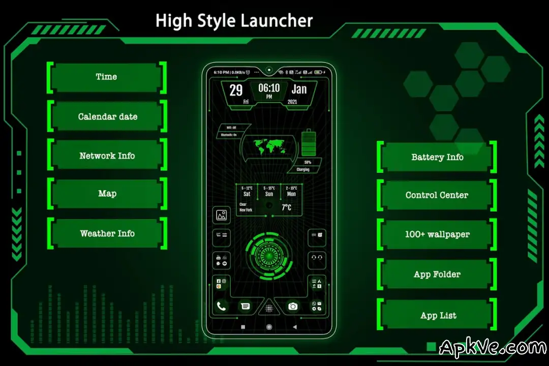 تحميل High Style Launcher 2021 - App Lock, Hide App‏ apk